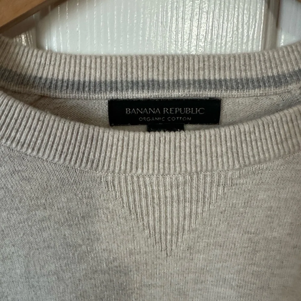 Banana Republic Men's Organic Cotton Sweater - Cream